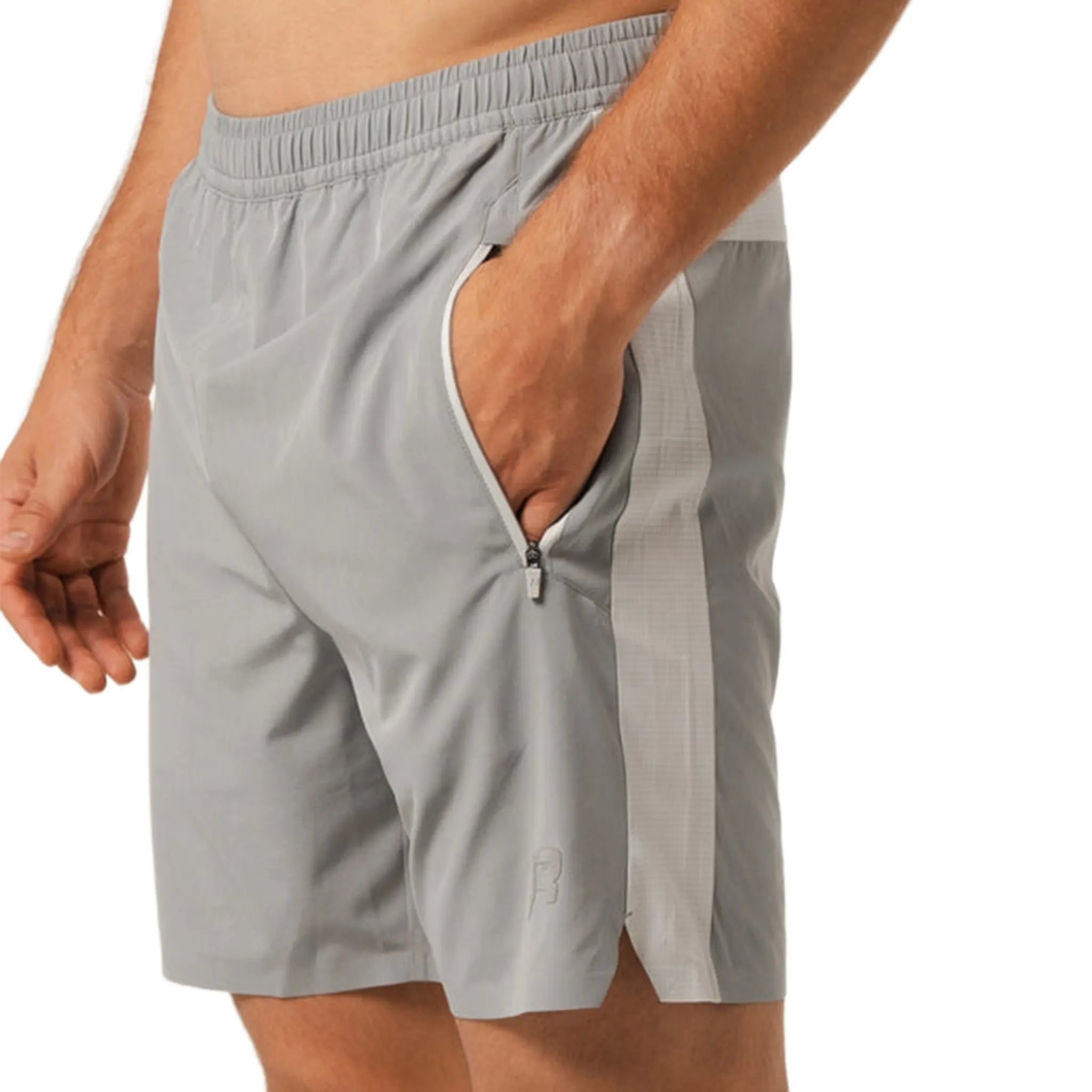 Detailed View of Reprimo Nova Light Grey Marble Shorts
